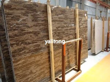 Obala smeđe mramorne ploče s vene rezati