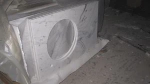 Guangxi bijeli kineski mramor ispraznost vrh