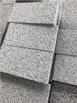 Svijetlosiva granitna grmlja zakucana kaldrma